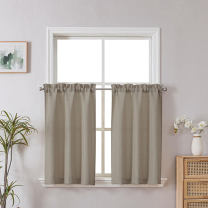 Chyhomenyc White Curtains 84 Inch Length 2 Panels 40Wx84L inches