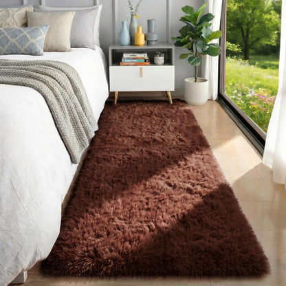 Fluffy Grey Rug for Bedroom 4x6, Modern Area Rugs for Kids Room Living Room