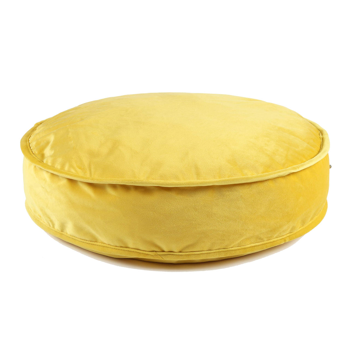 Velvet Floor Pillows Round Chair Cushion Couch Throw Pillow Soft Pouf Seat Mattress Bean Bag for Reading Nook Play Room (19.7",Brick Red)