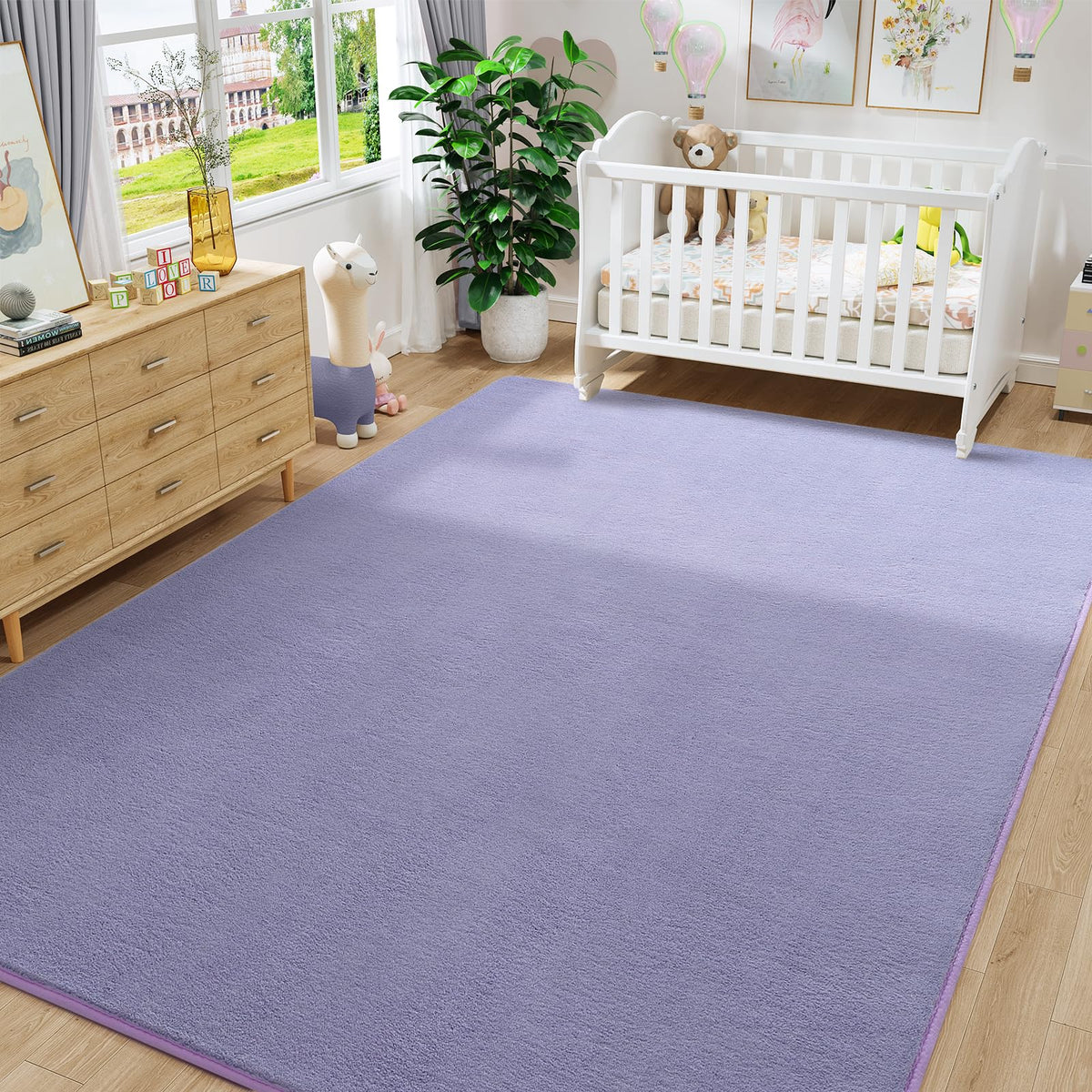 Amearea Modern Area Rugs for Bedroom Living Room, 4x6 Blue Memory Foam Rug
