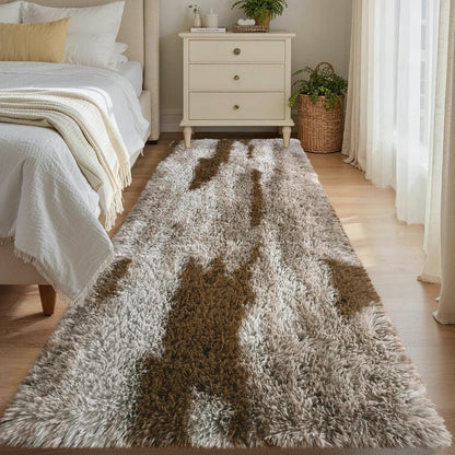 Noahas 2x6 Black Fluffy Soft Runner Rug Non-Slip for Bedroom Dorm Hallway
