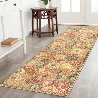 Lahome Moroccan Kitchen Rugs Non Slip Washable, 2x4 Rugs for Entryway