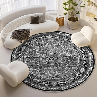 OPPODREAM Vintage Blue Area Rugs 5x7, Washable Rug for Living Room