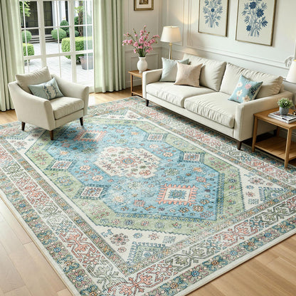 Lofus 5x7 Area Rugs for Living Room Bedroom, Soft Boho Carpet Floral Brown