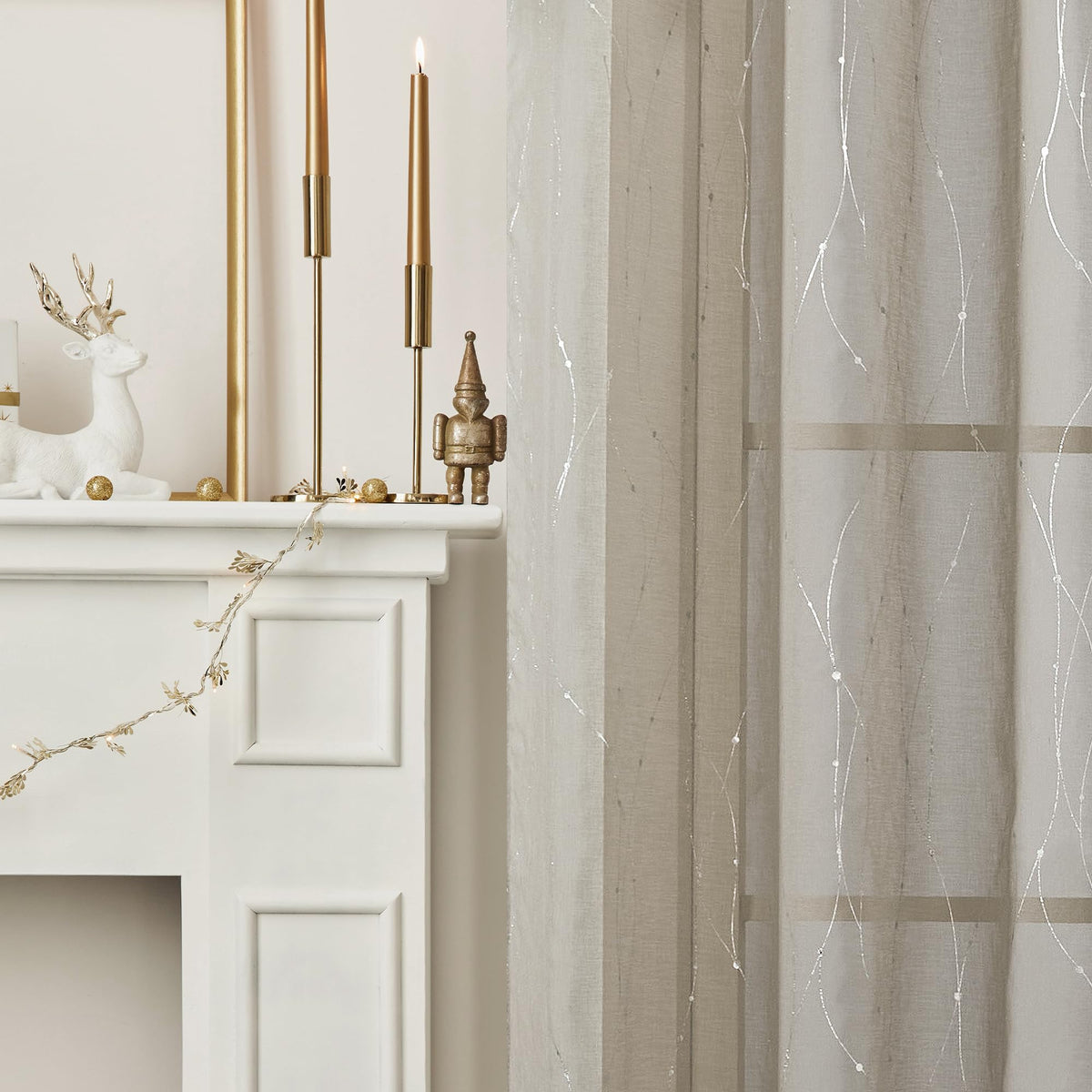 Deconovo Light Filtering Sheer Curtains 72 Inches Long for Living Room