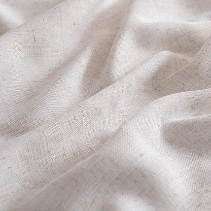 MIULEE Natural White Linen Curtains 52x84 Inch Long for Bedroom Living Room