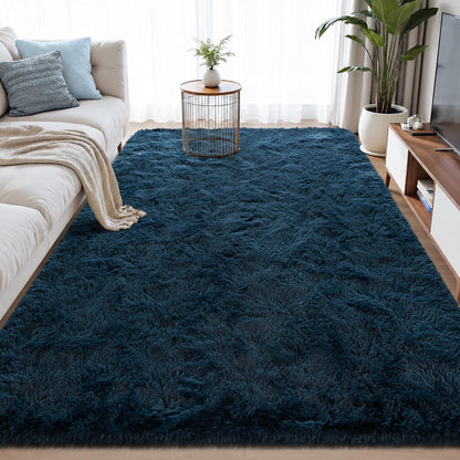 Zentavio 5x8 Area Rugs for Bedroom Fluffy Rugs for Living Room Carpet Large Fuzzy Soft Shag Aesthetic Plush High Pile Gray Throw Rug for Nursery Kids Room Dorm Waved Grey