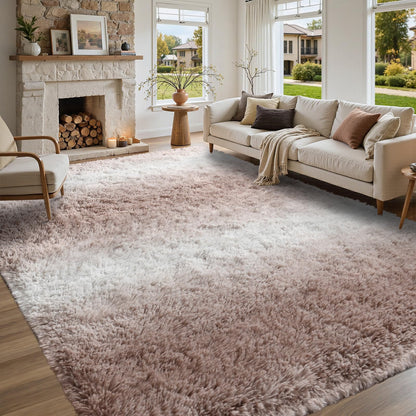 5x7 Black Area Rugs for Living Room, Large Fluffy Shag Bedroom Rugs Non-Slip, Ultra Soft Plush Carpet for Nursery Kids PlayRoom Dorm Office Indoor Modern Carpets