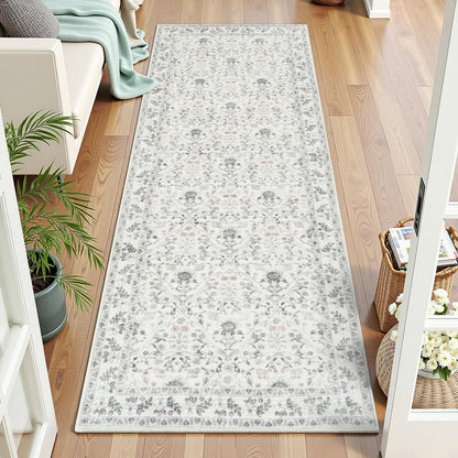 Sage Green 8x10 Area Rug for Living Room, Vintage Boho Large Carpet