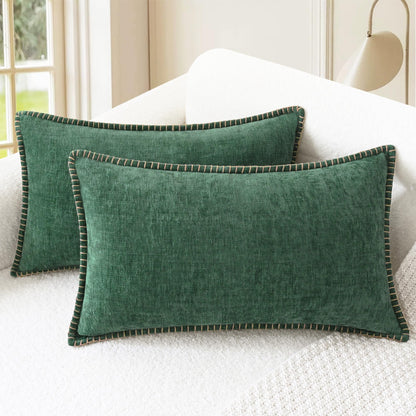 CaliTime Decorative Couch Throw Pillow Covers 18 X 18 Inches Smoke Blue