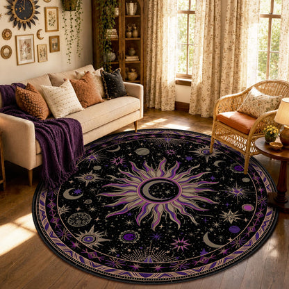 Vacuum-Friendly, 5x7 Washable Area Rug, Black Gold Beige Red