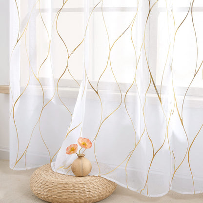 Deconovo Light Filtering Sheer Curtains 72 Inches Long for Living Room