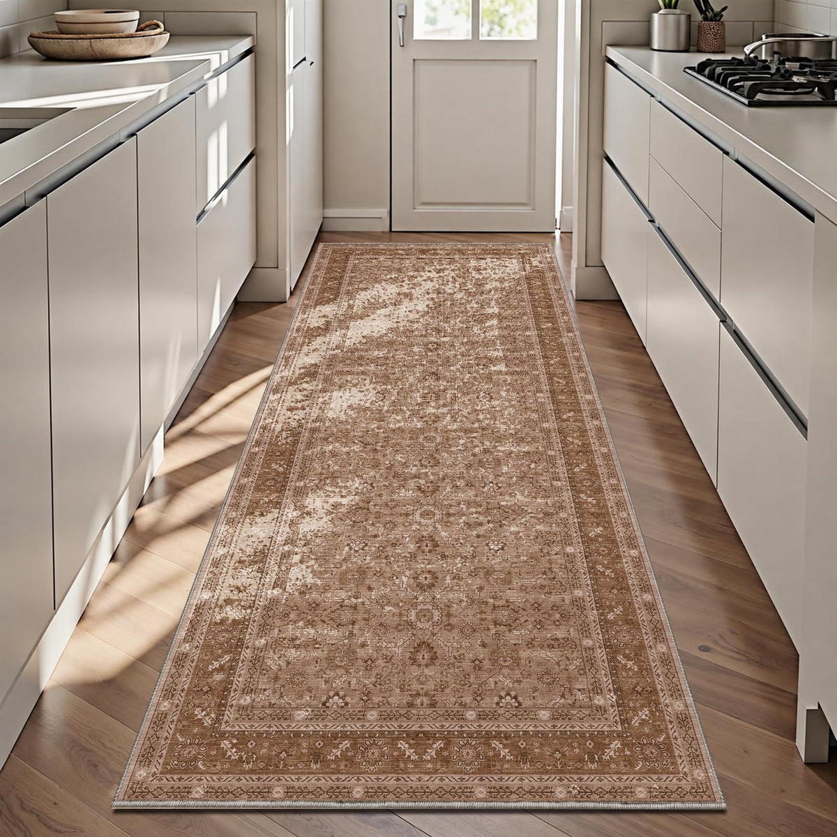 OPPODREAM Vintage Blue Area Rugs 5x7, Washable Rug for Living Room