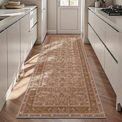 OPPODREAM Vintage Blue Area Rugs 5x7, Washable Rug for Living Room