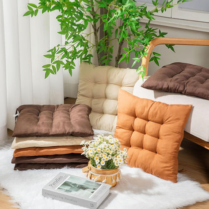 12 Pcs Bulk Floor Pillows Cushion for Kids Classroom,Coffee Color,Square
