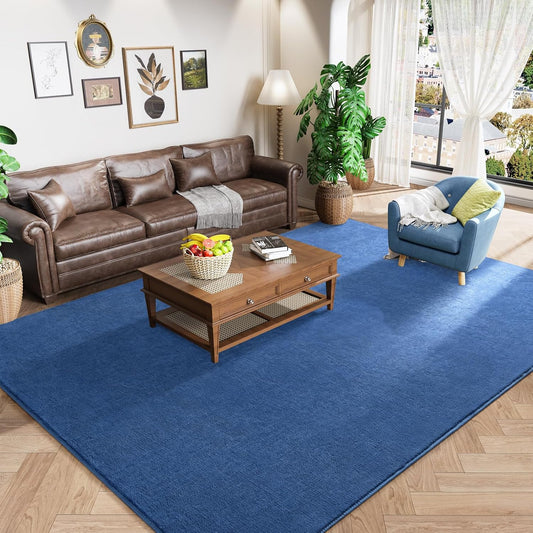 Amearea Modern Area Rugs for Bedroom Living Room, 4x6 Blue Memory Foam Rug