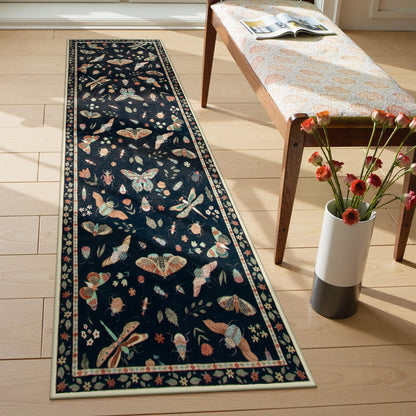 Lahome Bug Washable Area Rugs 5x7, Soft Green Rug for Living Room Bedroom