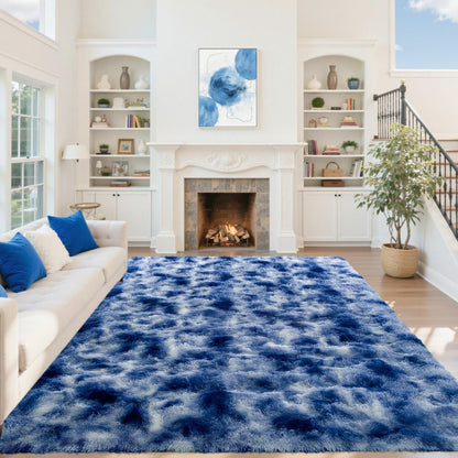 5x7 Black Area Rugs for Living Room, Large Fluffy Shag Bedroom Rugs Non-Slip, Ultra Soft Plush Carpet for Nursery Kids PlayRoom Dorm Office Indoor Modern Carpets