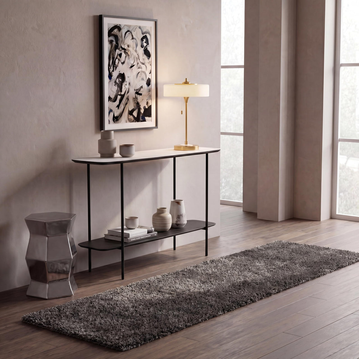 SAFAVIEH Milan Shag Collection 8'6" x 12' Ivory SG180 Solid Non-Shedding Living Room Bedroom Dining Room Entryway Plush 2-inch Thick Area Rug