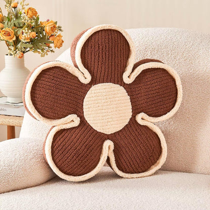 Kcvvcr Flower Pillow, Soft Flower Decorative Throw Pillow, Cute Daisy Flower Shaped Seating Floor Cushion Room Décor Plush Pillows for Sofa Couch Bed (13.7 Inch, Sage Green)