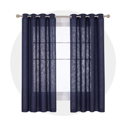 Deconovo Light Filtering Sheer Curtains 72 Inches Long for Living Room