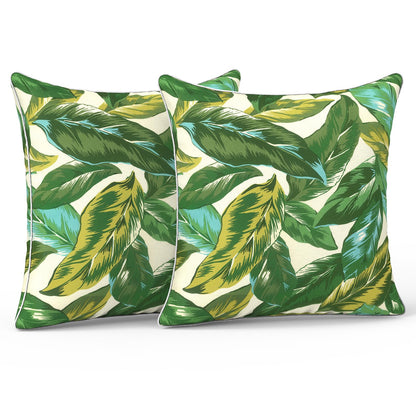 LVTXIII Set of 2 Patio Lumbar Pillows, 12" x 20" Fade Resistant Outdoor Lumbar Pillow with Inners, Fluffy Decorative Garden Lumbar Cushions for Home Patio Coach Sofa Use, Jacobean Black