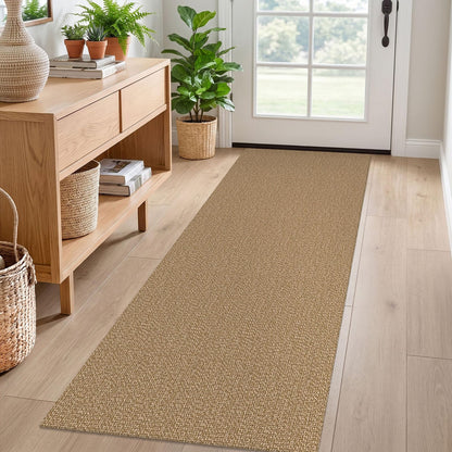 EARTHALL Washable Area Rug, Non Slip Entryway Rug, 4x6 Ft, Sand/Beige
