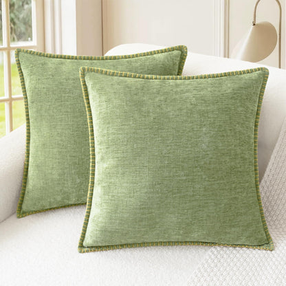 CaliTime Decorative Couch Throw Pillow Covers 18 X 18 Inches Smoke Blue
