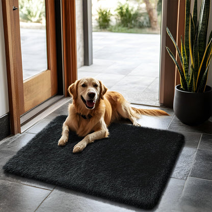 8x10 Fluffy Area Rugs for Living Room,Black Large Shag Area Rug for Bedroom