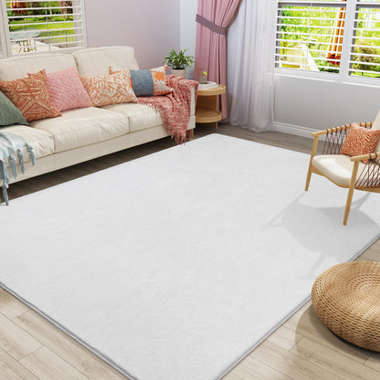 Amearea Modern Area Rugs for Bedroom Living Room, 4x6 Blue Memory Foam Rug