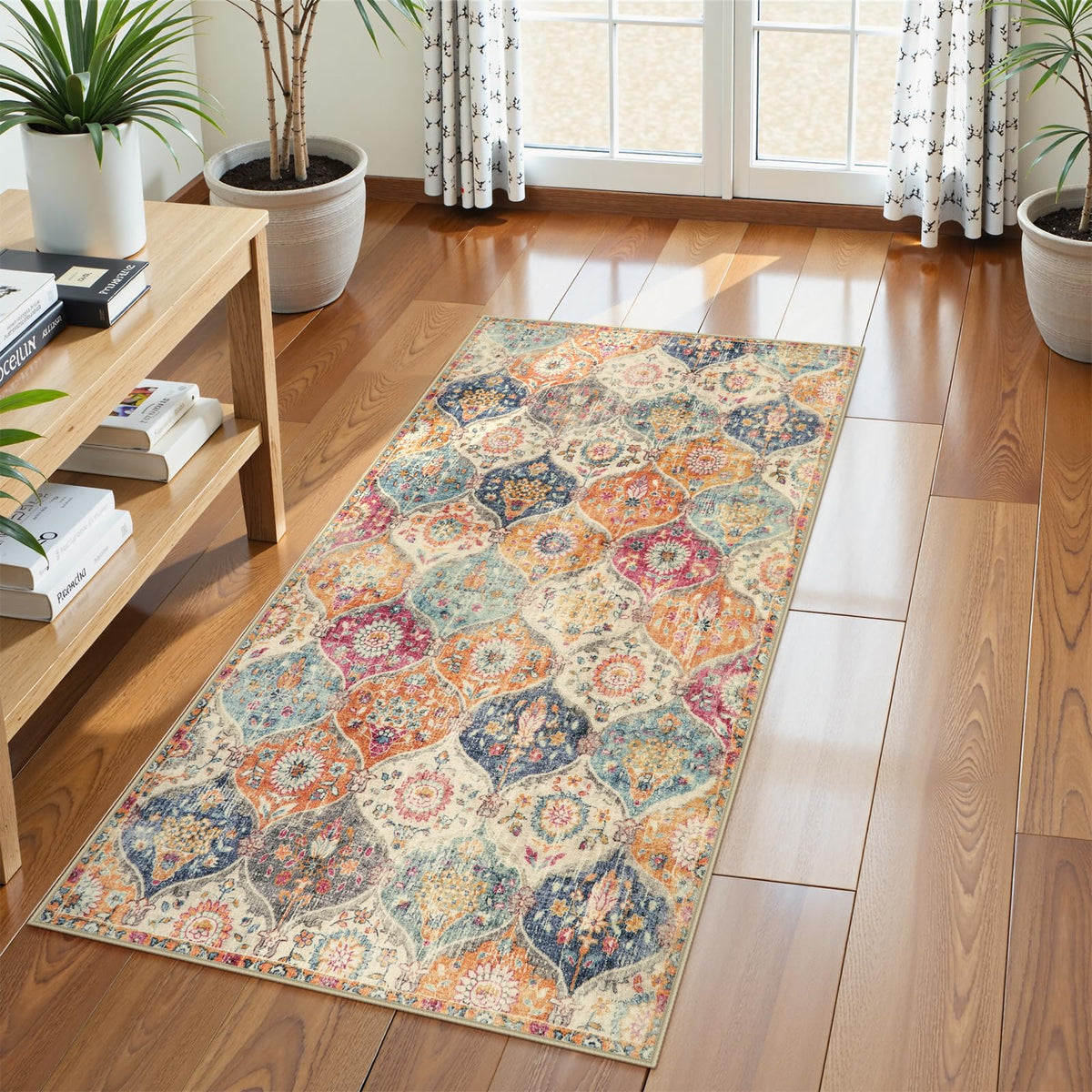 Lahome Moroccan Kitchen Rugs Non Slip Washable, 2x4 Rugs for Entryway