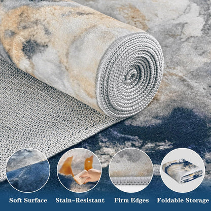 Yinhua 6x9 Area Rugs for Living Room, Washable Large Rugs for Bedroom