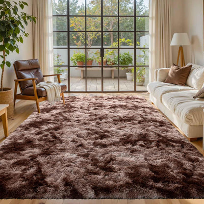 5x7 Black Area Rugs for Living Room, Large Fluffy Shag Bedroom Rugs Non-Slip, Ultra Soft Plush Carpet for Nursery Kids PlayRoom Dorm Office Indoor Modern Carpets