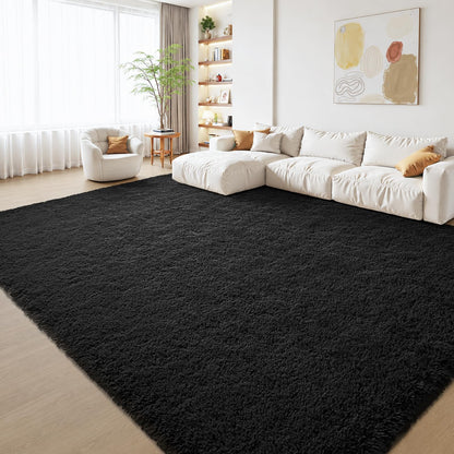 Zentavio 5x8 Area Rugs for Bedroom Fluffy Rugs for Living Room Carpet Large Fuzzy Soft Shag Aesthetic Plush High Pile Gray Throw Rug for Nursery Kids Room Dorm Waved Grey