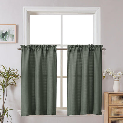 Chyhomenyc White Curtains 84 Inch Length 2 Panels 40Wx84L inches
