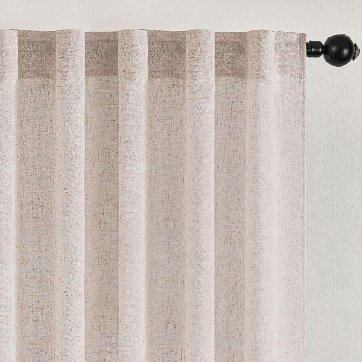 Deconovo Light Filtering Sheer Curtains 72 Inches Long for Living Room