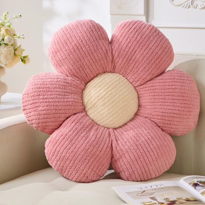 Flower Pillow,15.75" Daisy Pillow White Decorative Pillows