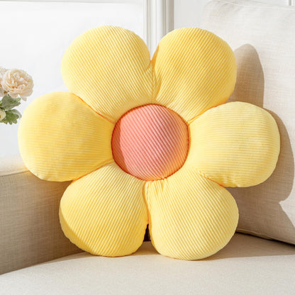 Flower Pillow,15.75" Daisy Pillow White Decorative Pillows