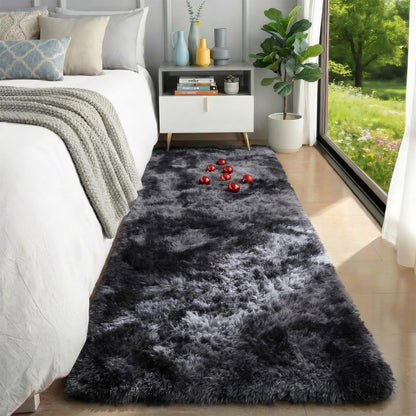 Fluffy Grey Rug for Bedroom 4x6, Modern Area Rugs for Kids Room Living Room