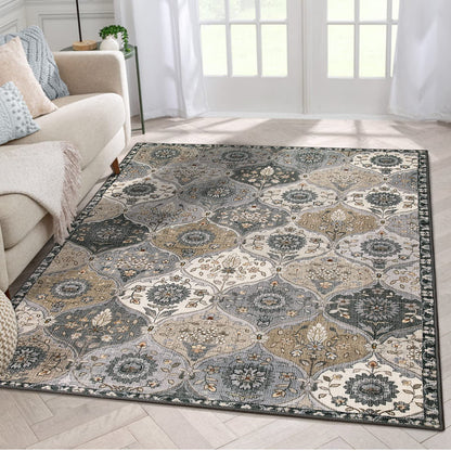 Lahome Moroccan Kitchen Rugs Non Slip Washable, 2x4 Rugs for Entryway