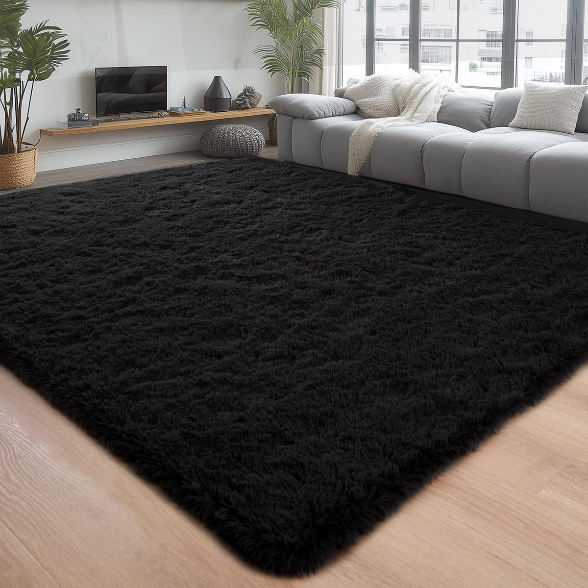 Chicrug Soft Runner Rug for Bedroom Living Room Plush Fluffy Rugs 2x6