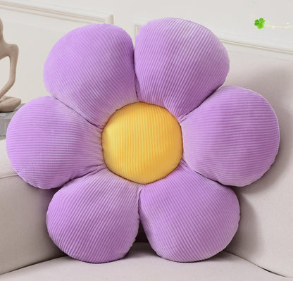 Flower Pillow,15.75" Daisy Pillow White Decorative Pillows