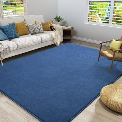 Amearea Modern Area Rugs for Bedroom Living Room, 4x6 Blue Memory Foam Rug