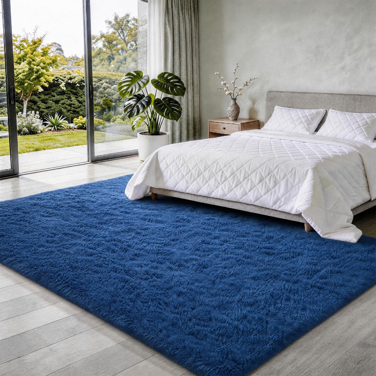 Ophanie Small Rug Upgrade Non Slip Throw Bedside Area Rugs, Fluffy Soft Grey Mini Bedroom Carpet, Affordable Door Entryway Indoor Inside Front Entrance Dog 2x3 Mat, Home Decor Aesthetic, Nursery