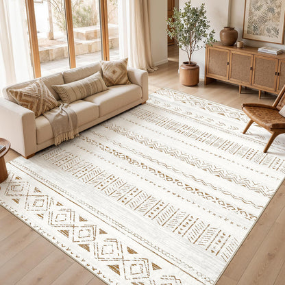 cotiled Boho 5x7 Area Rugs for Living Room: Soft Moroccan Washable Rug