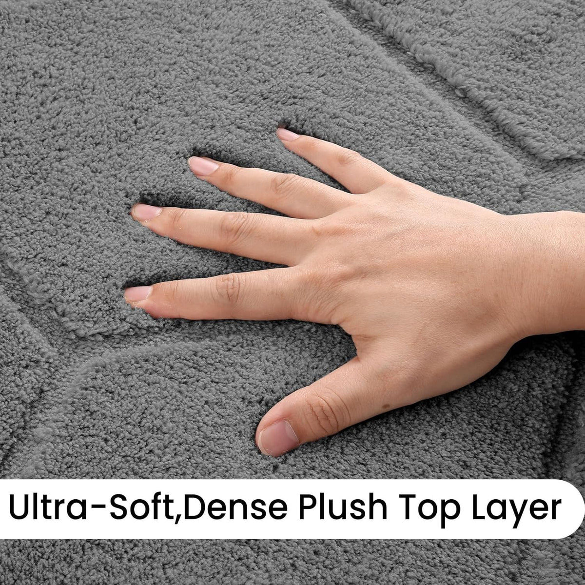 Sour Lemon 8x10 Area Rugs for Living Room Bedroom, Large Carpet Grey Rug