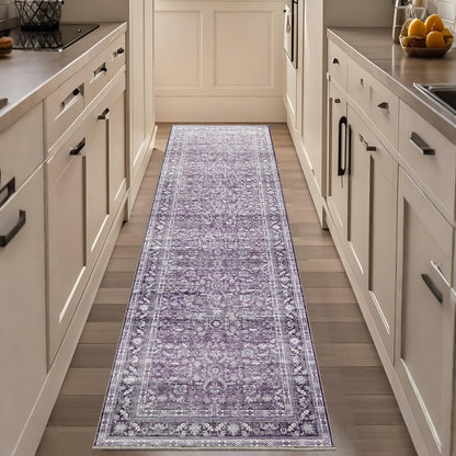 OPPODREAM Vintage Blue Area Rugs 5x7, Washable Rug for Living Room