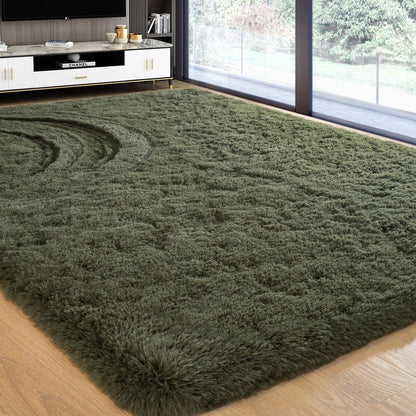 Softlife Rugs for Bedroom 4x5.3 Feet Purple Area Rug for Living Room Super Soft Shaggy Rugs for Dorm Fluffy Fuzzy Carpets Long Plush Bedside Rug Nursery Girls Boys Kids Room Home Christmas Decoration