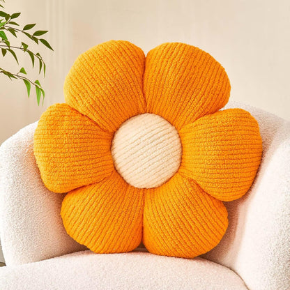 Kcvvcr Flower Throw Pillow, Soft White 14.9" Shaped Floor Pillow for Home Decor, Cute Aesthetic Plush Decorative Pillows for Bed, Sofa, Couch