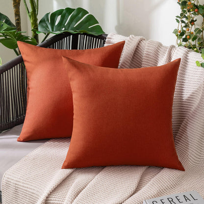 MIULEE Decorative Outdoor Pillow Covers Euro Waterproof 24x24 Beige